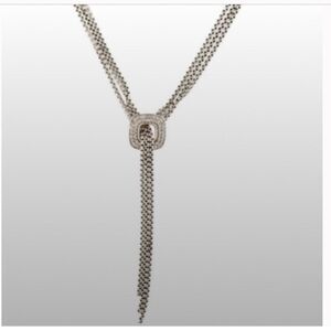 *David Yurman* .52ctw *Diamond* Waterfall Sterling Lariat Necklace (READ)